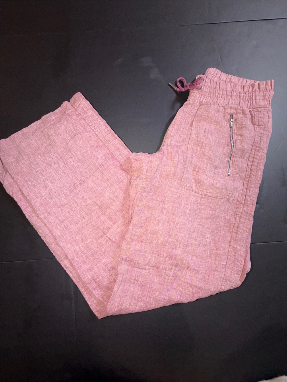 Athleta Pink and Burgundy Pull-On Jogger Pants with Zip Pocket